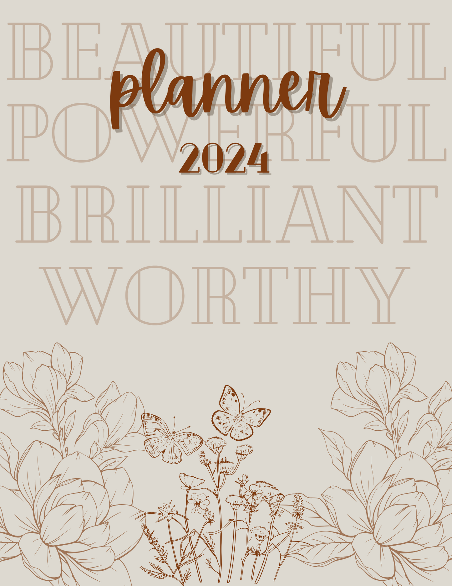 Simple PLR Digital Planner Hyperlinked