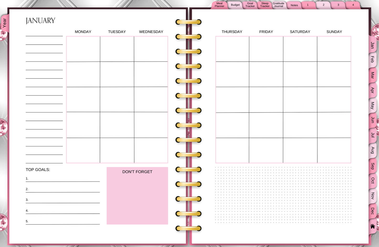 Big Boss PLR Hyperlinked Planner